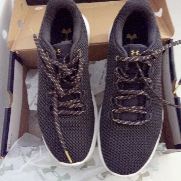 Under Armour Ripple MTL Charcoal Grey White Low Top Sneaker Women's Size US 10 - Picture 1 of 15